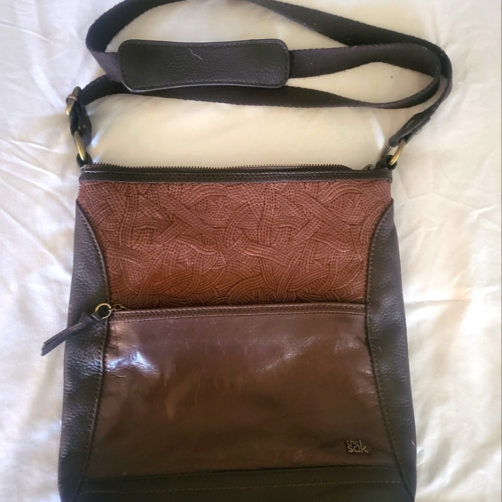 The Sak Leather Crossbody Bag Purse